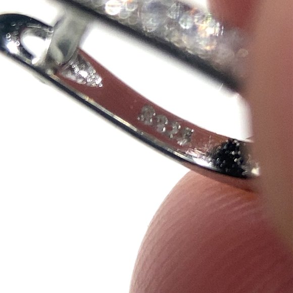 Blue Topaz 2.60ct Platinum Finish Solid 925 Sterling Silver Earrings - Picture 6 of 7